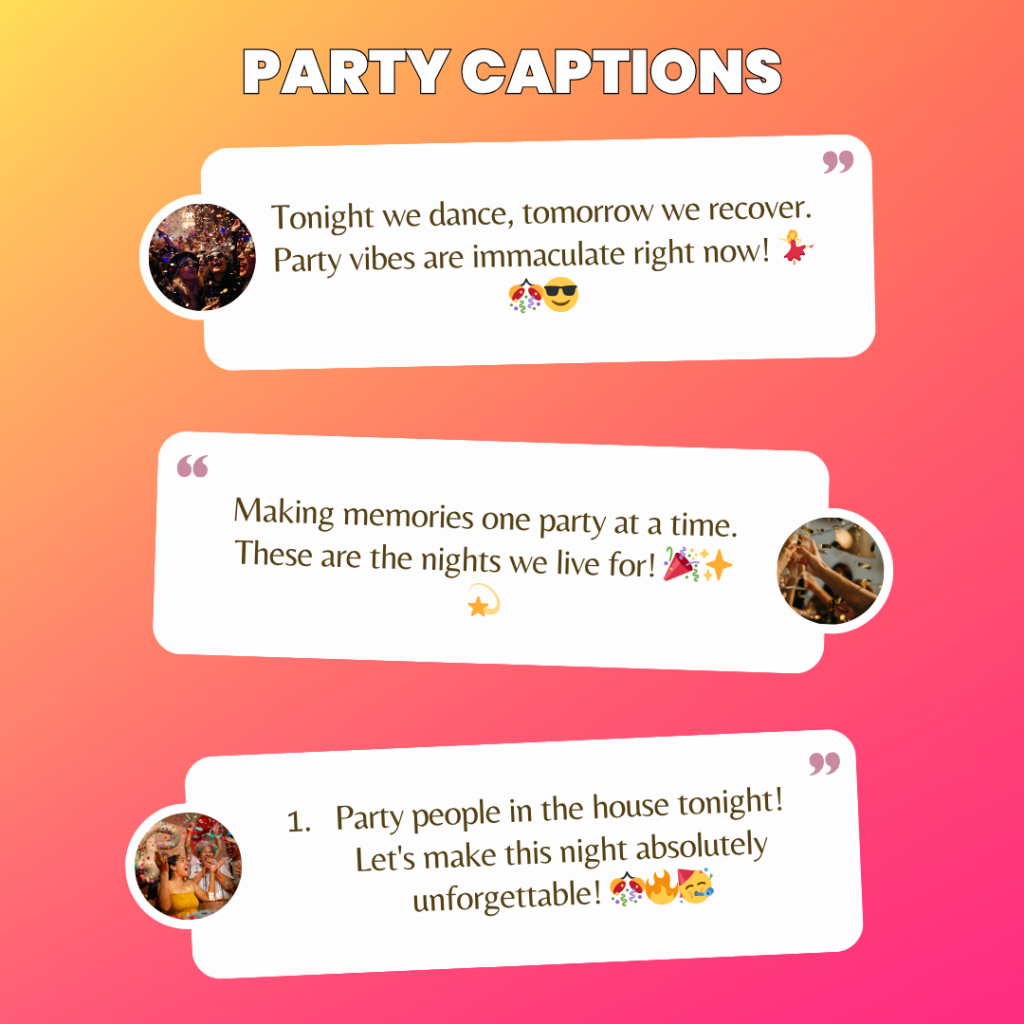 party captions